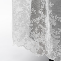 Lace on tulle (viscose & cotton)