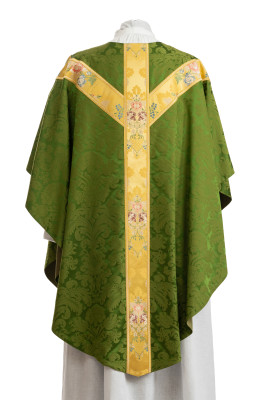 Gothic silk chasubles with orphreys