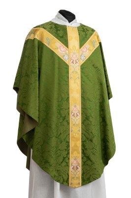 Gothic silk chasubles with orphreys