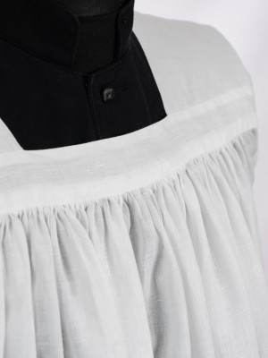 Traditional linen or cotton surplice